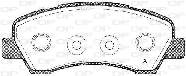 OPEN PARTS stabdžių trinkelių rinkinys, diskinis stabdys BPA1530.00